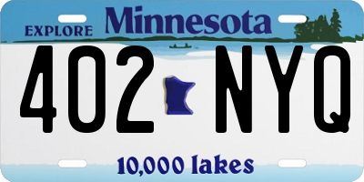 MN license plate 402NYQ