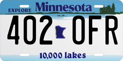 MN license plate 402OFR