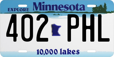 MN license plate 402PHL