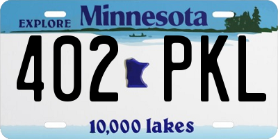MN license plate 402PKL