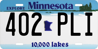 MN license plate 402PLI