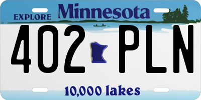 MN license plate 402PLN