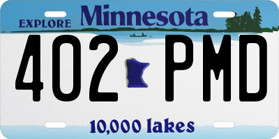 MN license plate 402PMD