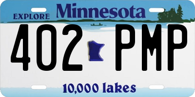MN license plate 402PMP
