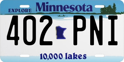 MN license plate 402PNI