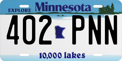 MN license plate 402PNN