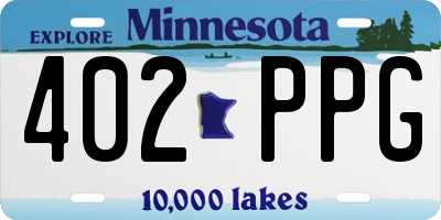 MN license plate 402PPG