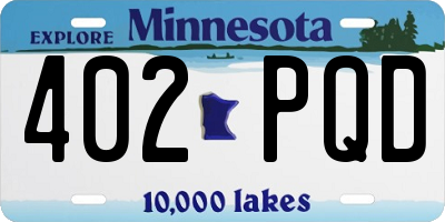 MN license plate 402PQD