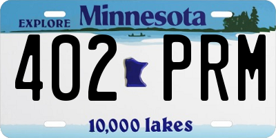 MN license plate 402PRM