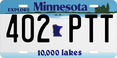 MN license plate 402PTT