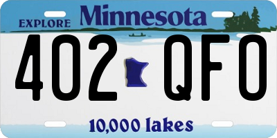 MN license plate 402QFO