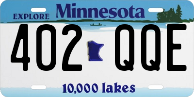 MN license plate 402QQE