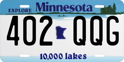 MN license plate 402QQG