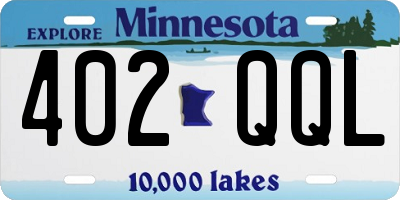 MN license plate 402QQL