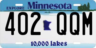 MN license plate 402QQM