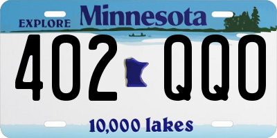 MN license plate 402QQO