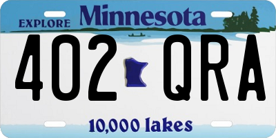 MN license plate 402QRA
