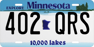 MN license plate 402QRS