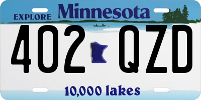 MN license plate 402QZD