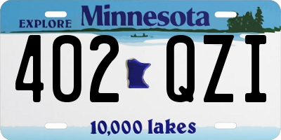MN license plate 402QZI