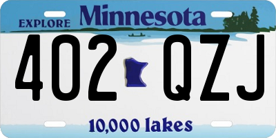 MN license plate 402QZJ