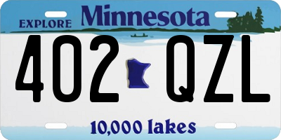MN license plate 402QZL