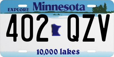MN license plate 402QZV