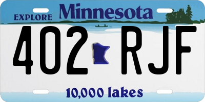 MN license plate 402RJF