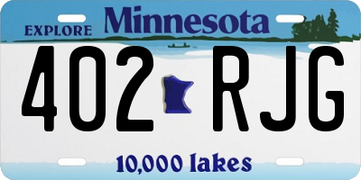 MN license plate 402RJG