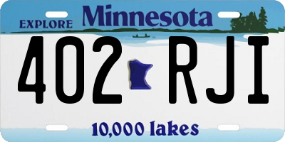MN license plate 402RJI