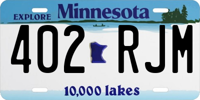 MN license plate 402RJM