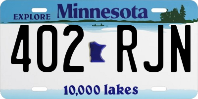 MN license plate 402RJN