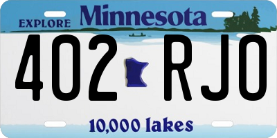 MN license plate 402RJO
