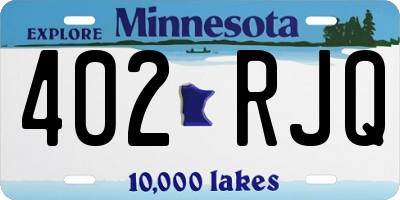 MN license plate 402RJQ