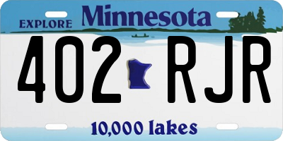 MN license plate 402RJR