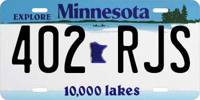 MN license plate 402RJS