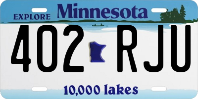 MN license plate 402RJU
