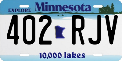 MN license plate 402RJV