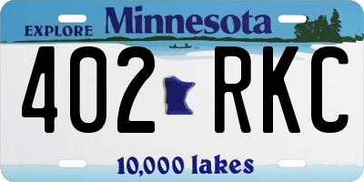 MN license plate 402RKC