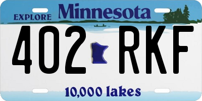 MN license plate 402RKF