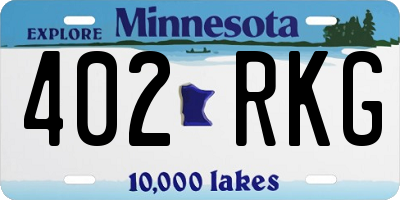MN license plate 402RKG