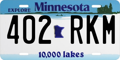 MN license plate 402RKM