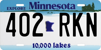 MN license plate 402RKN