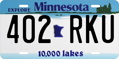MN license plate 402RKU