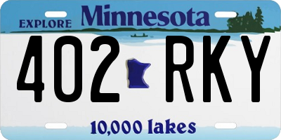 MN license plate 402RKY