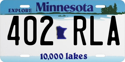 MN license plate 402RLA