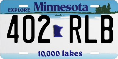 MN license plate 402RLB