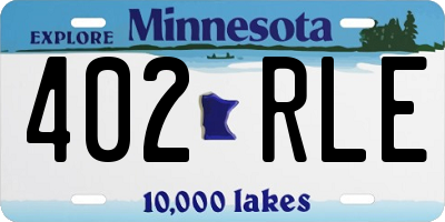 MN license plate 402RLE
