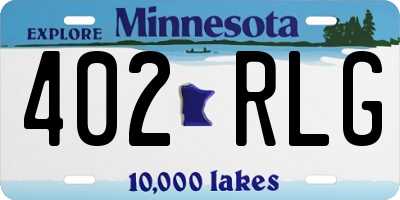 MN license plate 402RLG