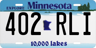 MN license plate 402RLI